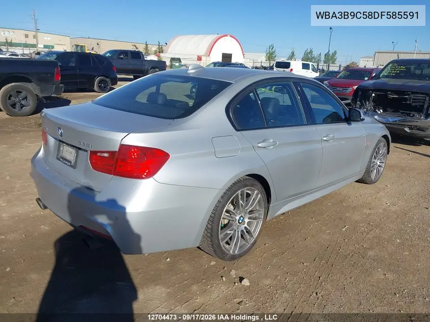 2013 BMW 3ER VIN WBA3B9C58DF585591 — фото 4