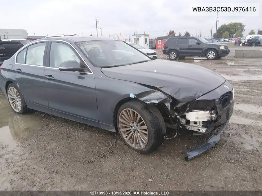 BMW 3ER 2013, VIN WBA3B3C53DJ976416