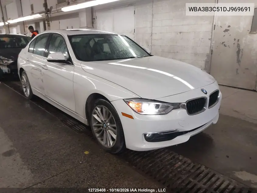 BMW 3ER 2013, VIN WBA3B3C51DJ969691
