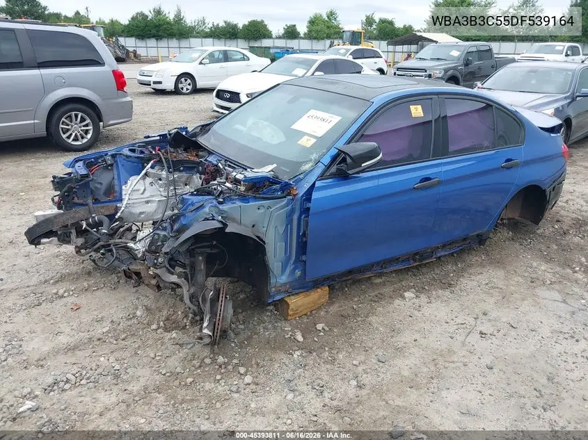 2013 BMW 3ER VIN WBA3B3C55DF539164 — фото 2