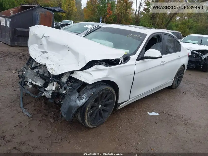2013 BMW 3ER VIN WBA3B3C57DF539490 — фото 2