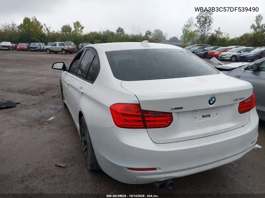 2013 BMW 3ER VIN WBA3B3C57DF539490 — фото 3