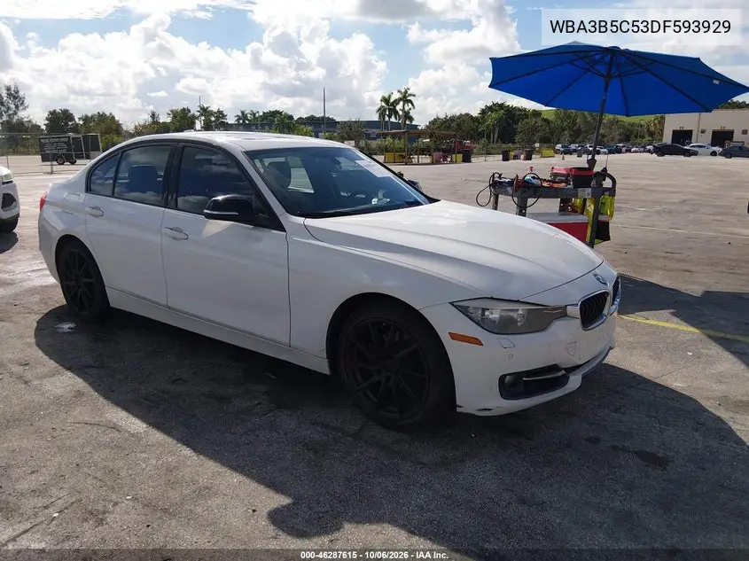 BMW 3ER 2013, VIN WBA3B5C53DF593929