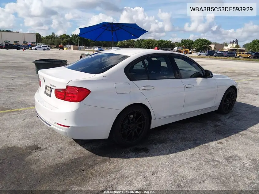 2013 BMW 3ER VIN WBA3B5C53DF593929 — фото 4
