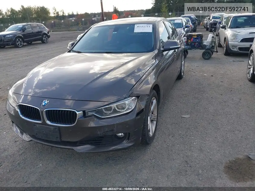 2013 BMW 3ER VIN WBA3B5C52DF592741 — фото 2