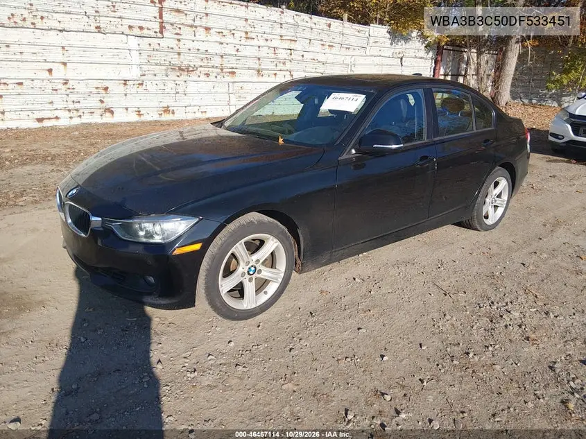 2013 BMW 3ER VIN WBA3B3C50DF533451 — фото 2