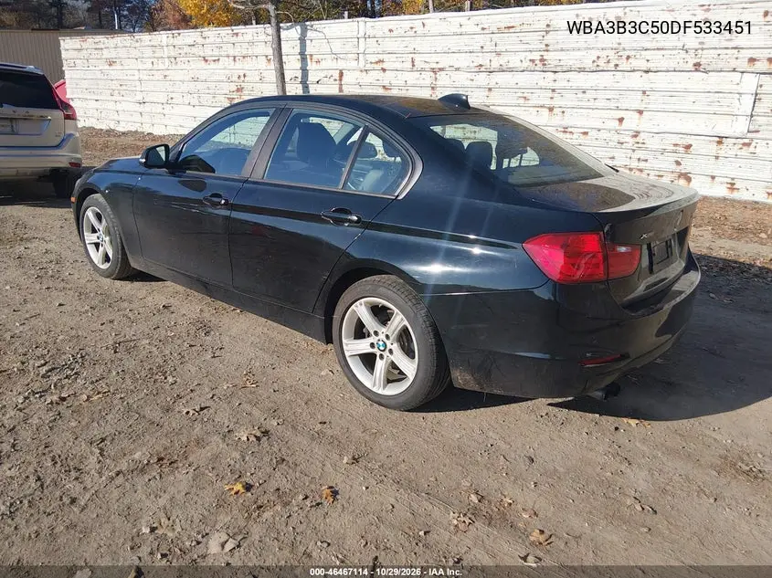 2013 BMW 3ER VIN WBA3B3C50DF533451 — фото 3