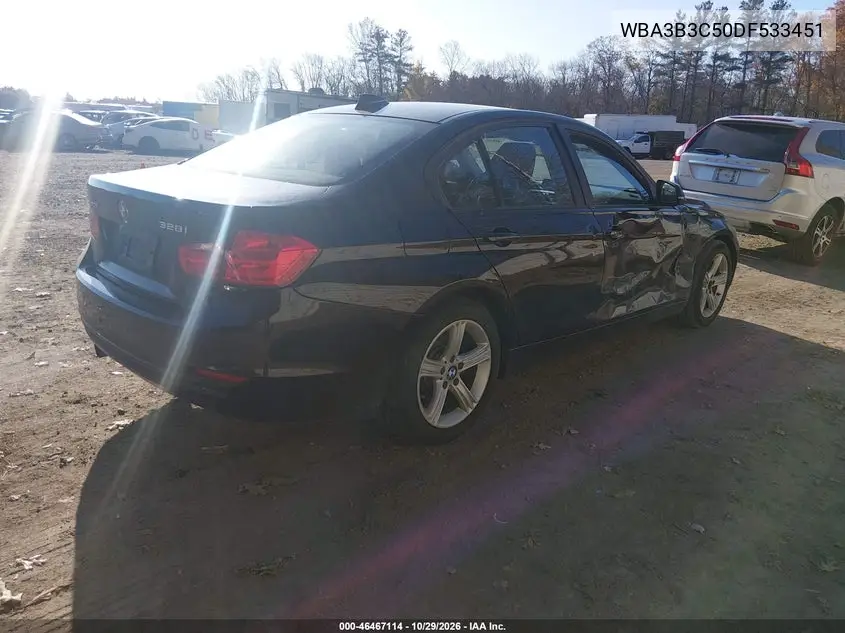 2013 BMW 3ER VIN WBA3B3C50DF533451 — фото 4