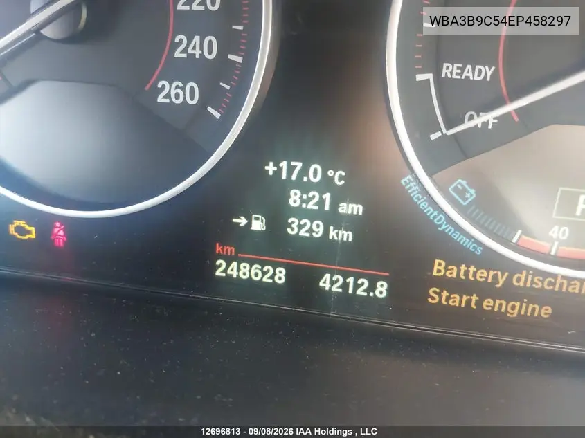 2014 BMW 3ER VIN WBA3B9C54EP458297 — фото 15