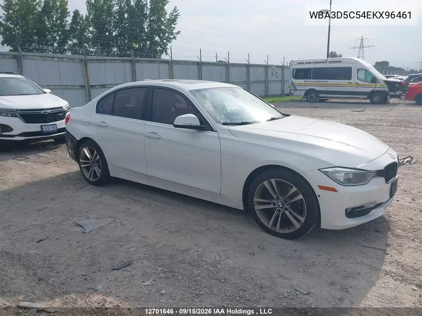 BMW 3ER 2014, VIN WBA3D5C54EKX96461