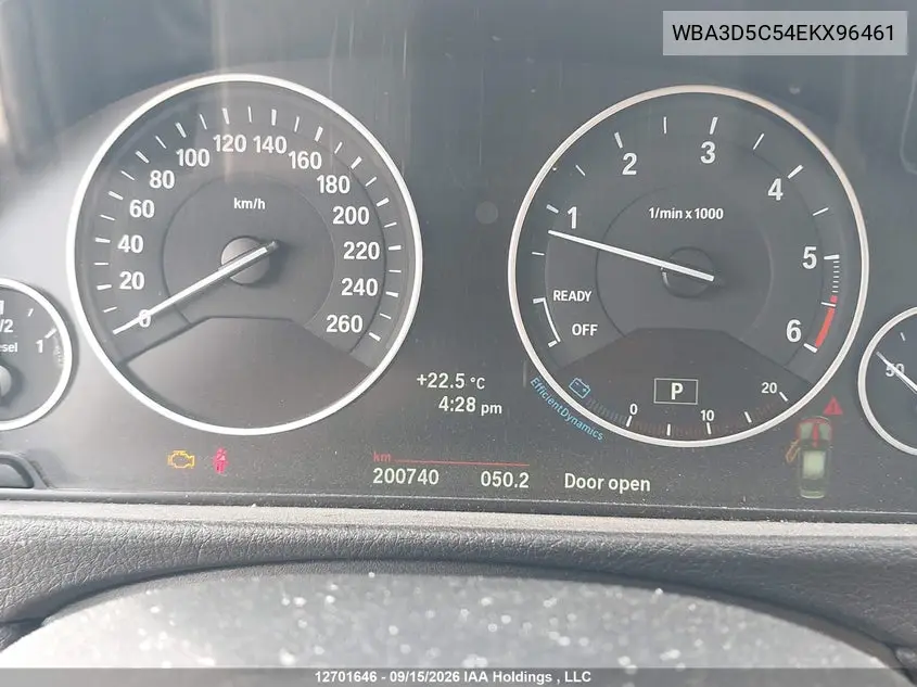 2014 BMW 3ER VIN WBA3D5C54EKX96461 — фото 16