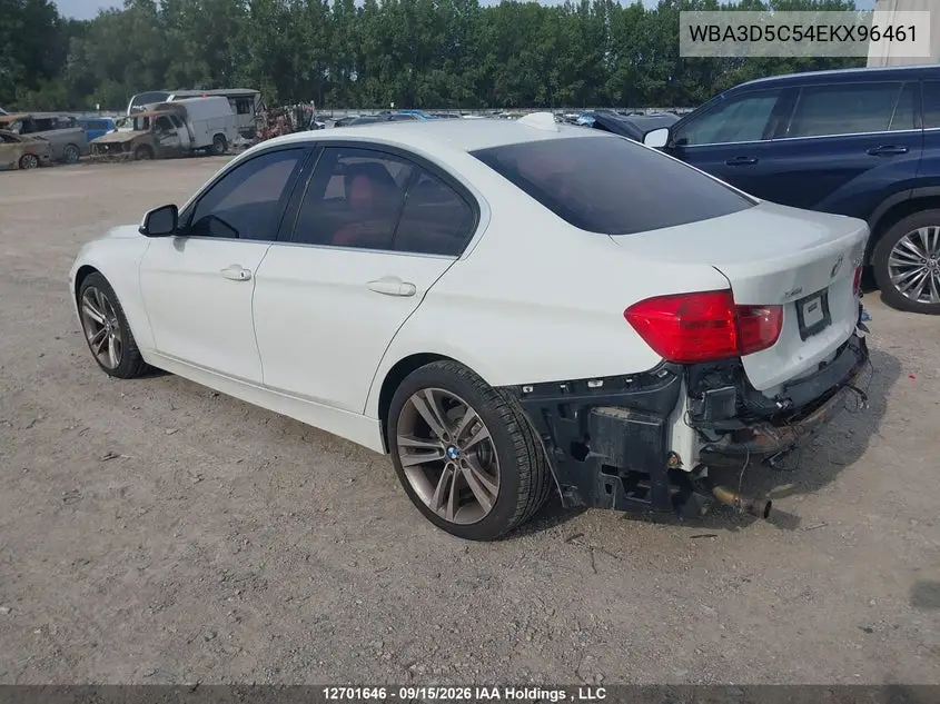 2014 BMW 3ER VIN WBA3D5C54EKX96461 — фото 3