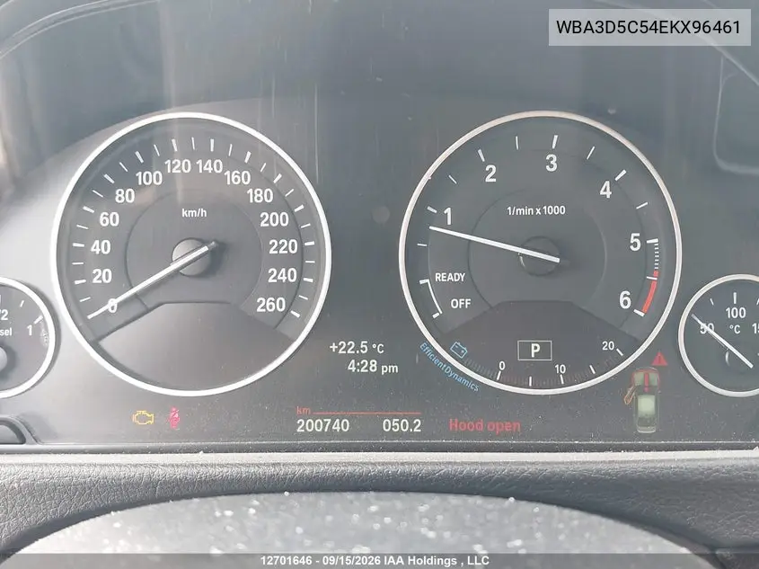 2014 BMW 3ER VIN WBA3D5C54EKX96461 — фото 7