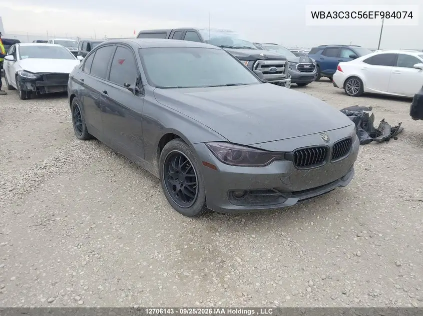BMW 3ER 2014, VIN WBA3C3C56EF984074