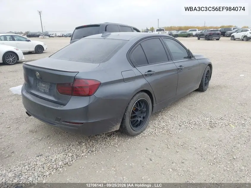 2014 BMW 3ER VIN WBA3C3C56EF984074 — фото 4