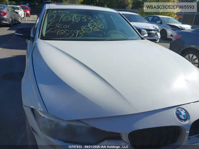 2014 BMW 3ER VIN WBA3C3C52EF985593 — фото 13