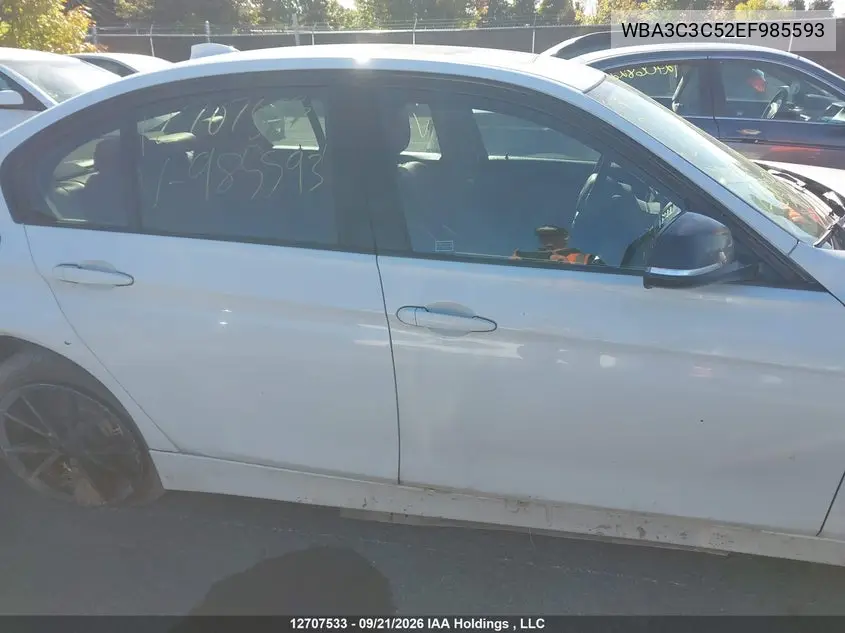 2014 BMW 3ER VIN WBA3C3C52EF985593 — фото 14