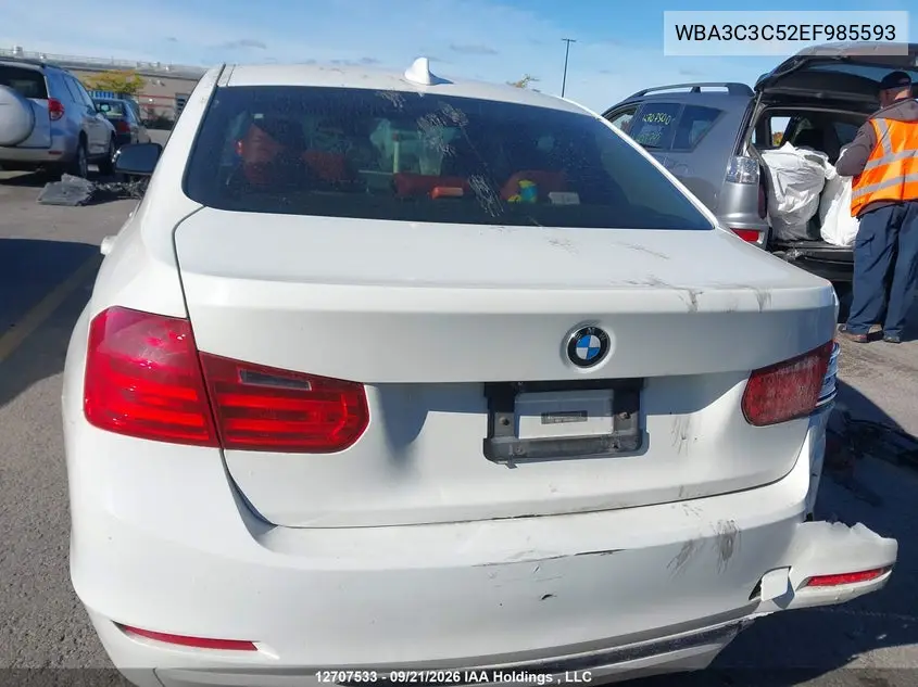 2014 BMW 3ER VIN WBA3C3C52EF985593 — фото 17