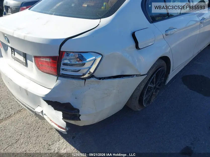 2014 BMW 3ER VIN WBA3C3C52EF985593 — фото 21