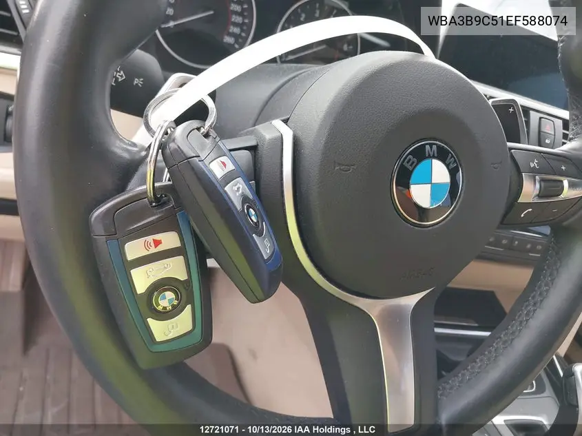 2014 BMW 3ER VIN WBA3B9C51EF588074 — фото 11