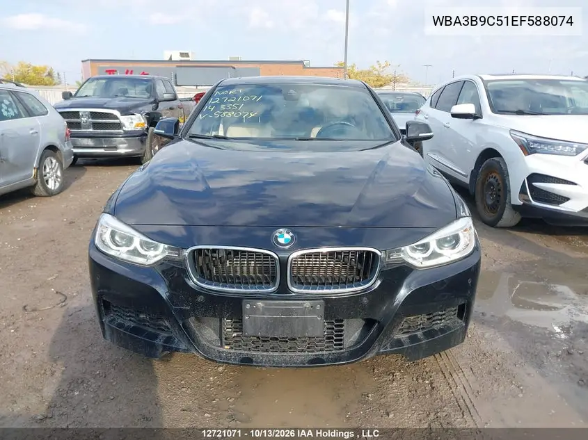 2014 BMW 3ER VIN WBA3B9C51EF588074 — фото 12