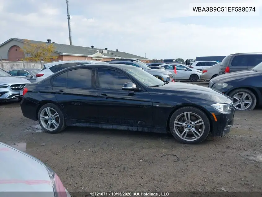 2014 BMW 3ER VIN WBA3B9C51EF588074 — фото 13
