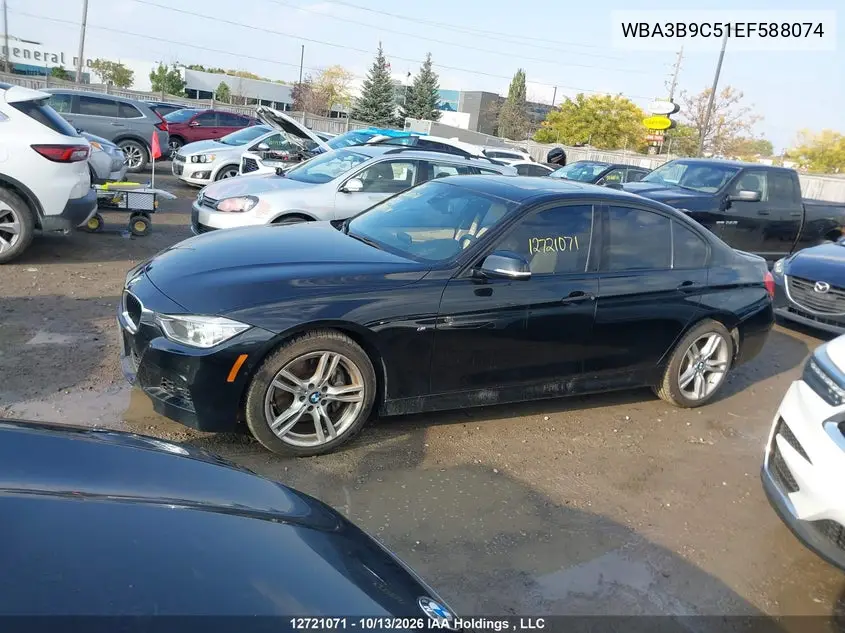 2014 BMW 3ER VIN WBA3B9C51EF588074 — фото 14