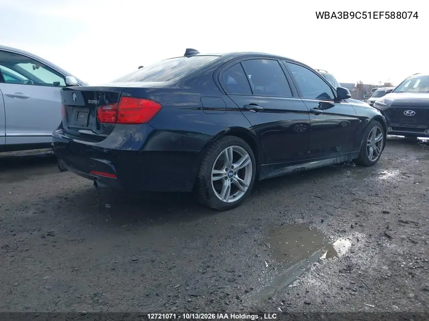 2014 BMW 3ER VIN WBA3B9C51EF588074 — фото 4