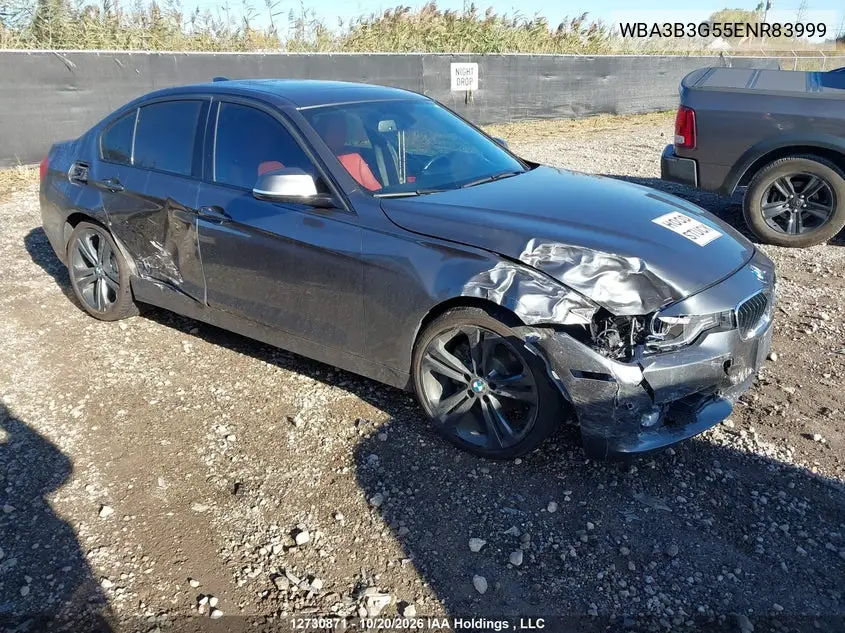BMW 3ER 2014, VIN WBA3B3G55ENR83999