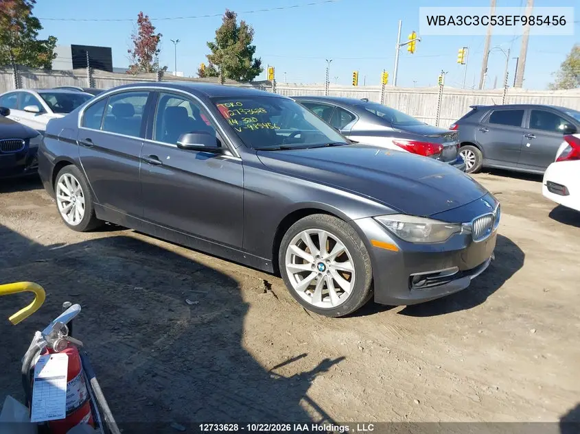BMW 3ER 2014, VIN WBA3C3C53EF985456