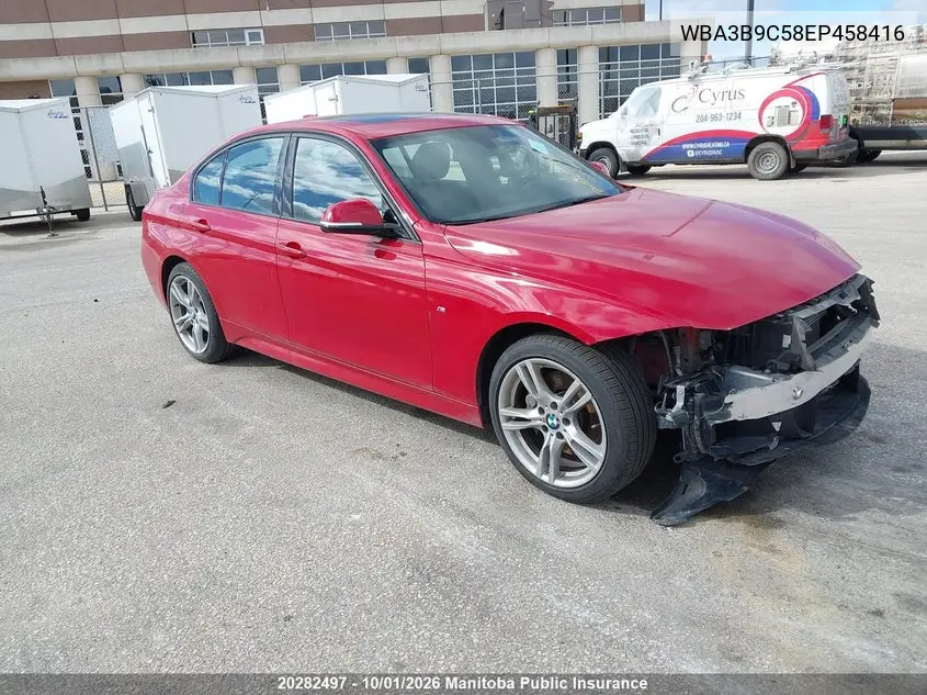 BMW 3ER 2014, VIN WBA3B9C58EP458416