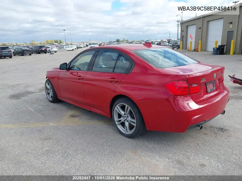 2014 BMW 3ER VIN WBA3B9C58EP458416 — фото 3