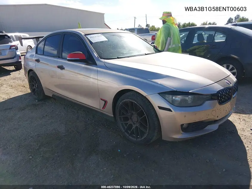 BMW 3ER 2014, VIN WBA3B1G58ENT00603