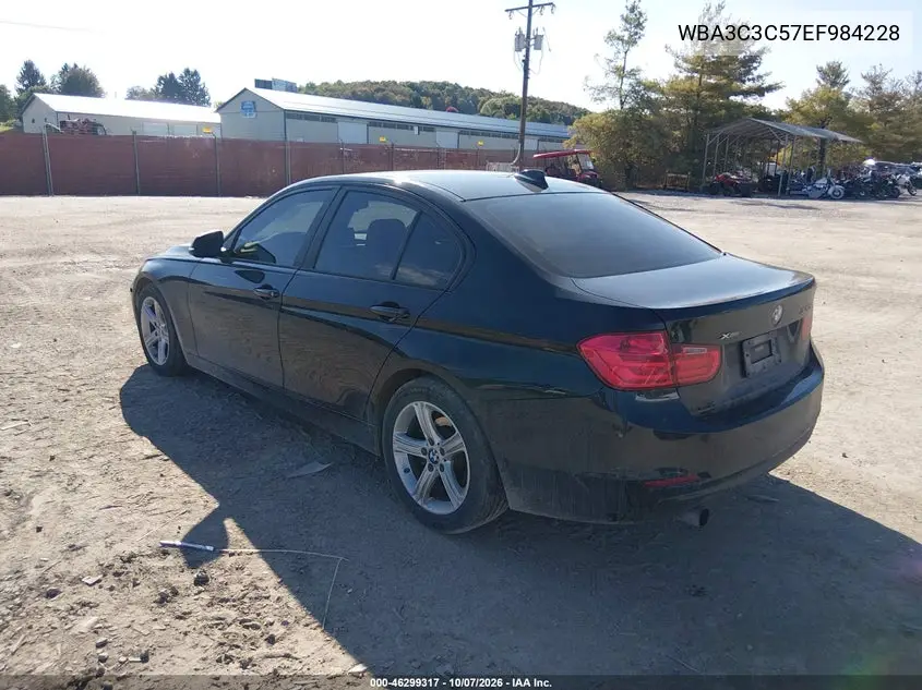 2014 BMW 3ER VIN WBA3C3C57EF984228 — фото 3