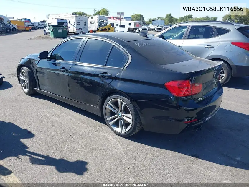 2014 BMW 3ER VIN WBA3C1C58EK116556 — фото 3