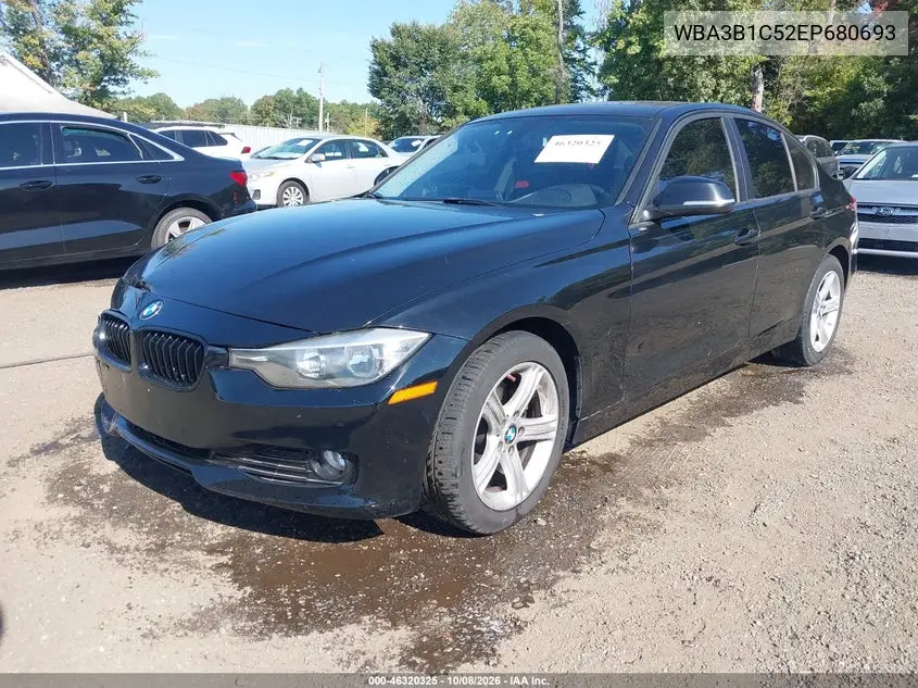 2014 BMW 3ER VIN WBA3B1C52EP680693 — фото 2