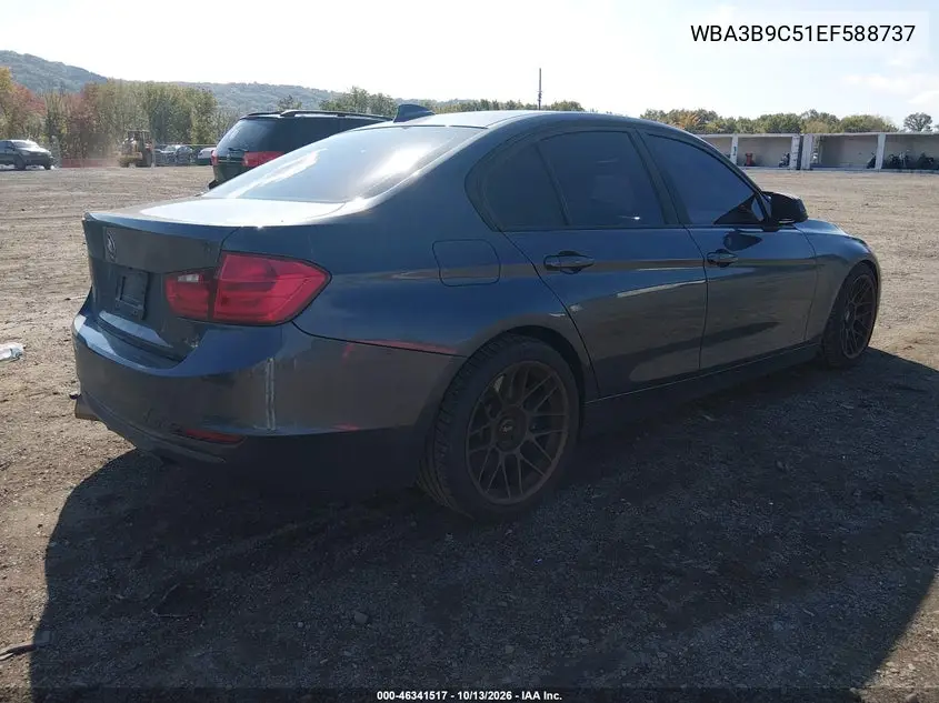 2014 BMW 3ER VIN WBA3B9C51EF588737 — фото 4