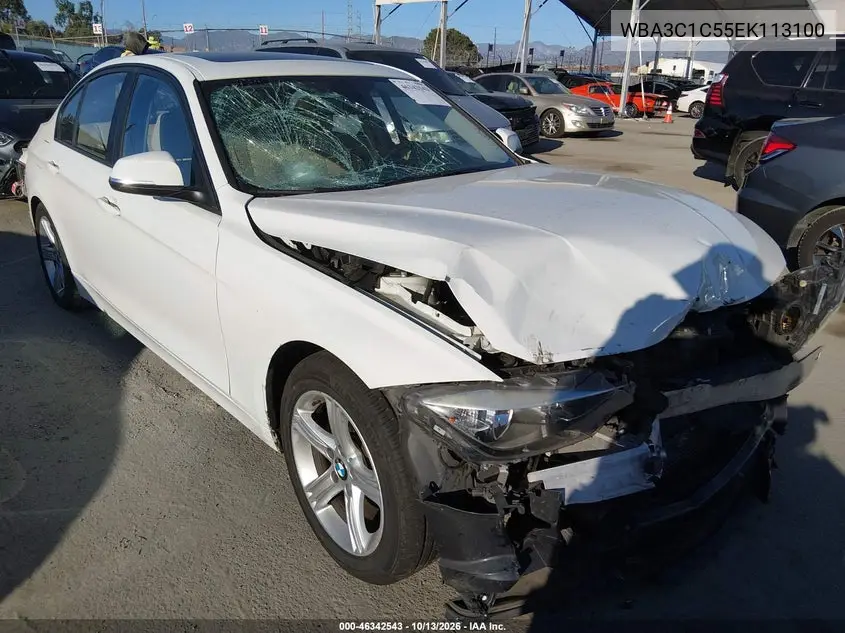 BMW 3ER 2014, VIN WBA3C1C55EK113100