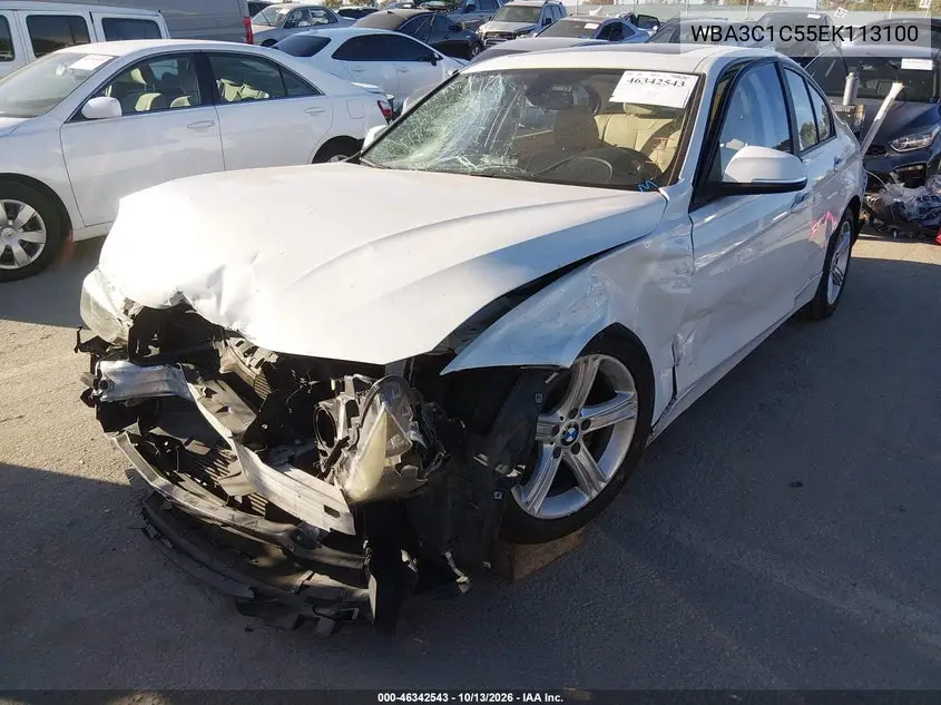 2014 BMW 3ER VIN WBA3C1C55EK113100 — фото 2