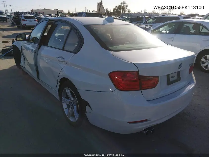 2014 BMW 3ER VIN WBA3C1C55EK113100 — фото 3