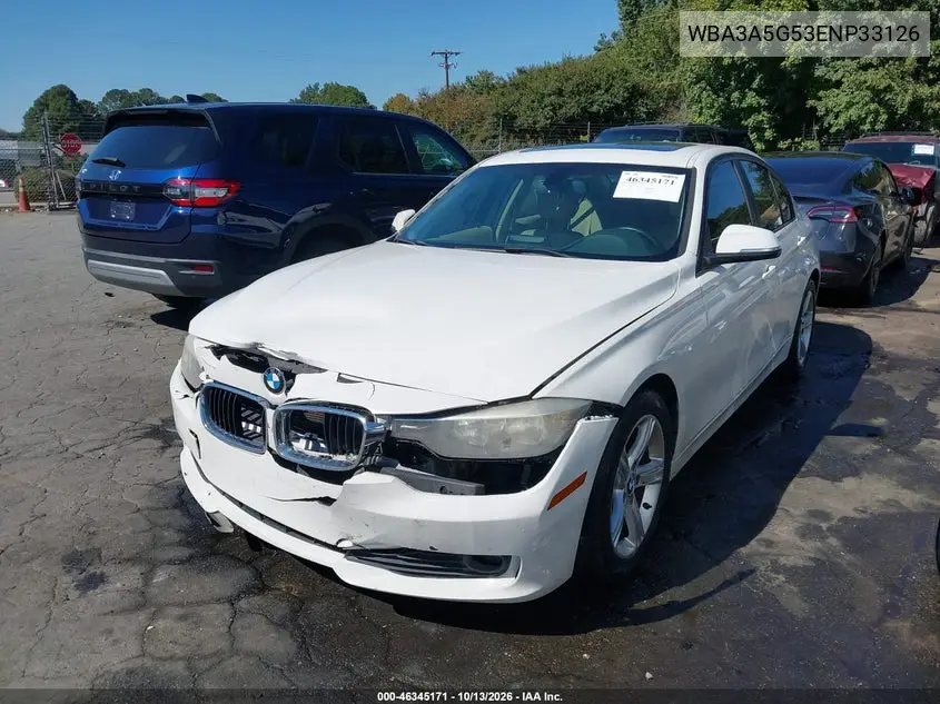 2014 BMW 3ER VIN WBA3A5G53ENP33126 — фото 2