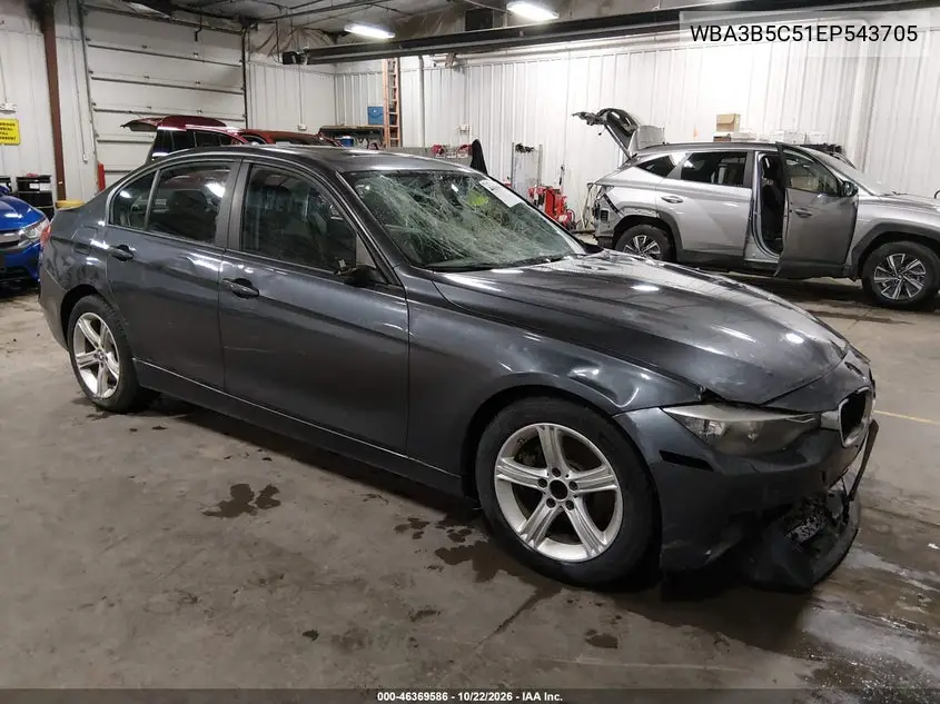 BMW 3ER 2014, VIN WBA3B5C51EP543705