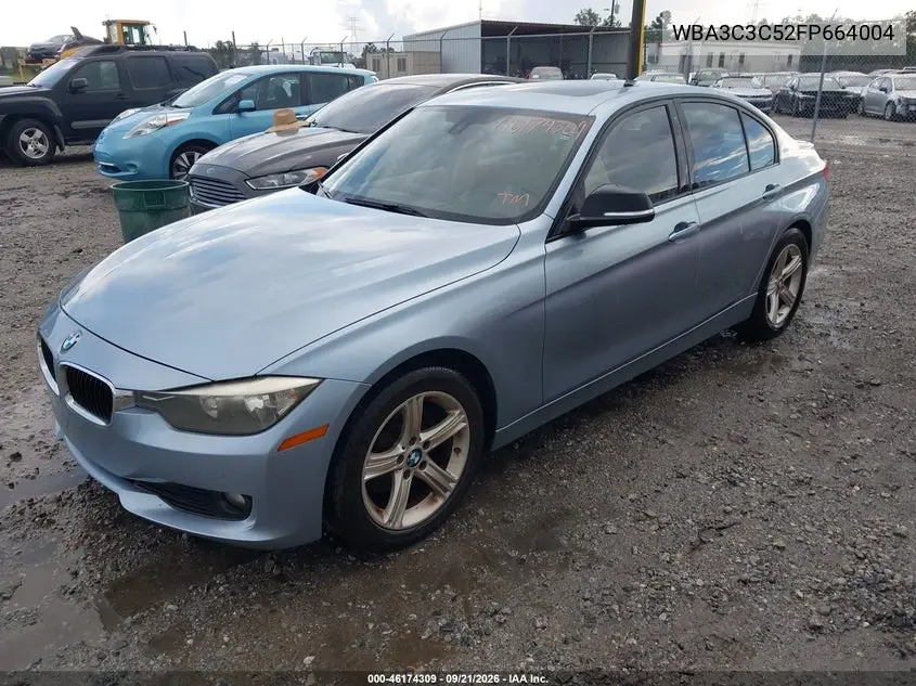 2015 BMW 3ER VIN WBA3C3C52FP664004 — фото 2