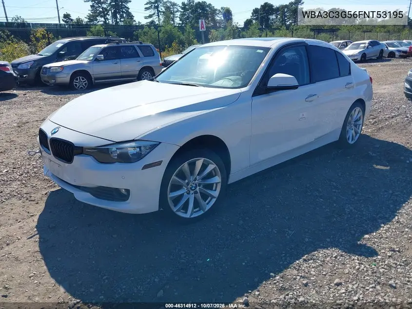 2015 BMW 3ER VIN WBA3C3G56FNT53195 — фото 2