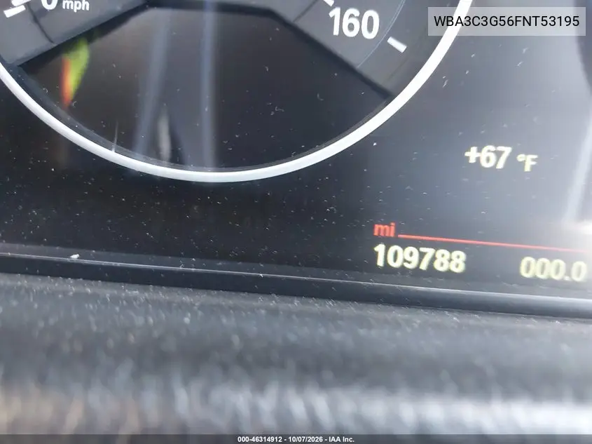 2015 BMW 3ER VIN WBA3C3G56FNT53195 — фото 7