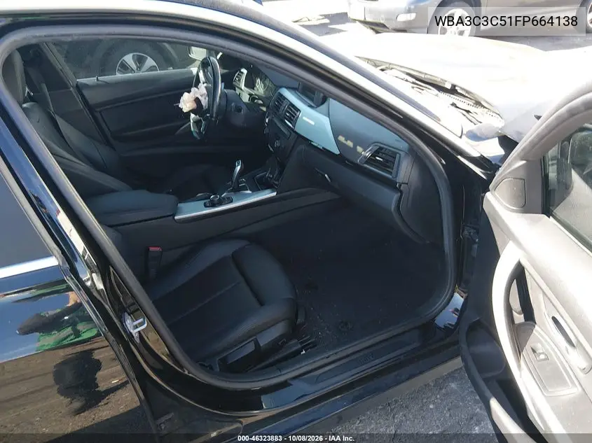 2015 BMW 3ER VIN WBA3C3C51FP664138 — фото 5