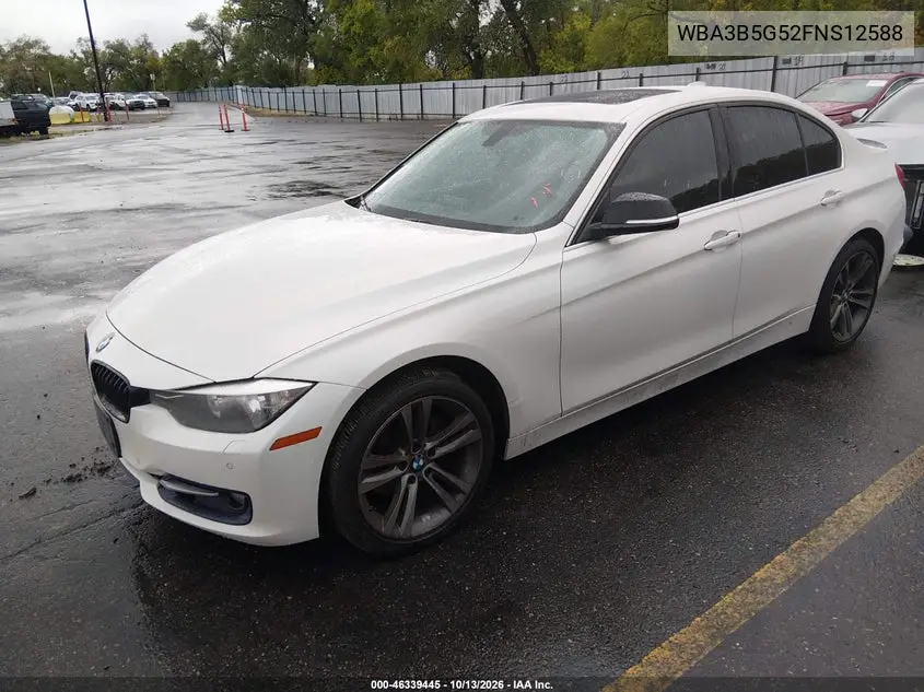 2015 BMW 3ER VIN WBA3B5G52FNS12588 — фото 2
