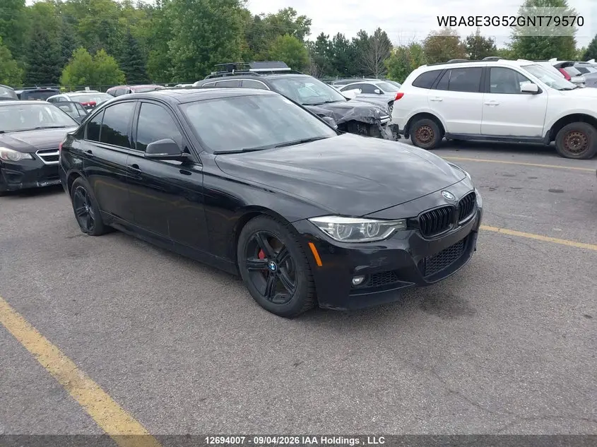 BMW 3ER 2016, VIN WBA8E3G52GNT79570