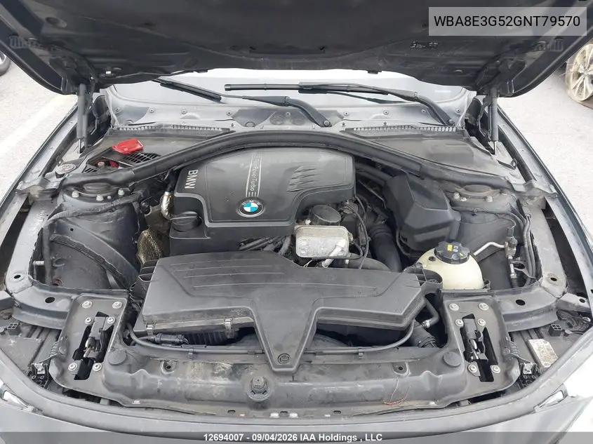2016 BMW 3ER VIN WBA8E3G52GNT79570 — фото 10