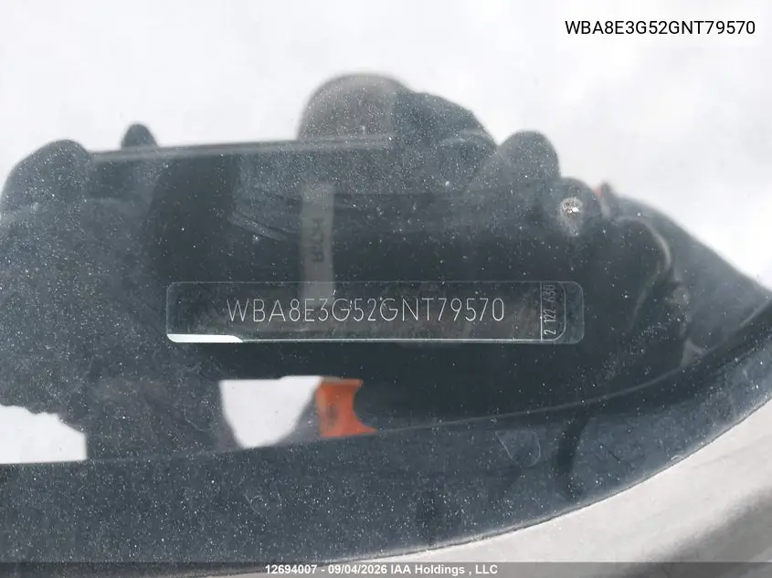 2016 BMW 3ER VIN WBA8E3G52GNT79570 — фото 19